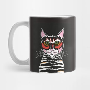 BLACK Cats Rule Painting Mug